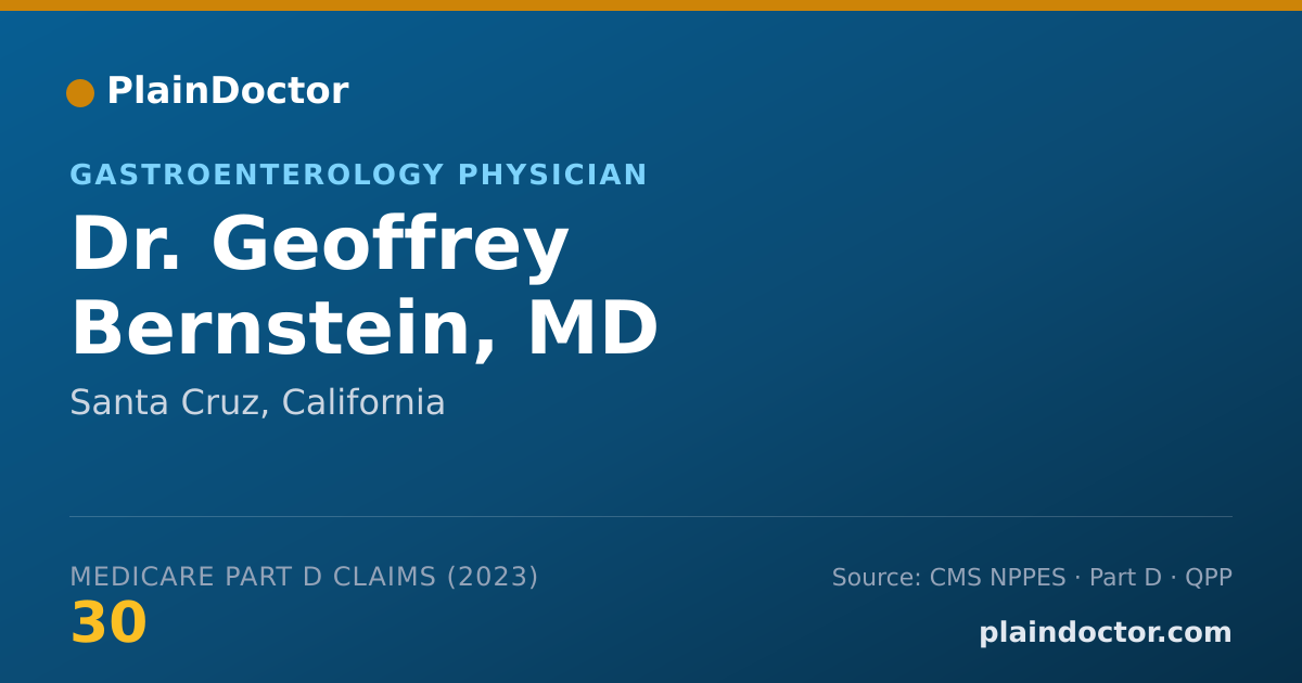 Shareable card for Geoffrey Bernstein, MD - Gastroenterology Physician, Santa Cruz, CA