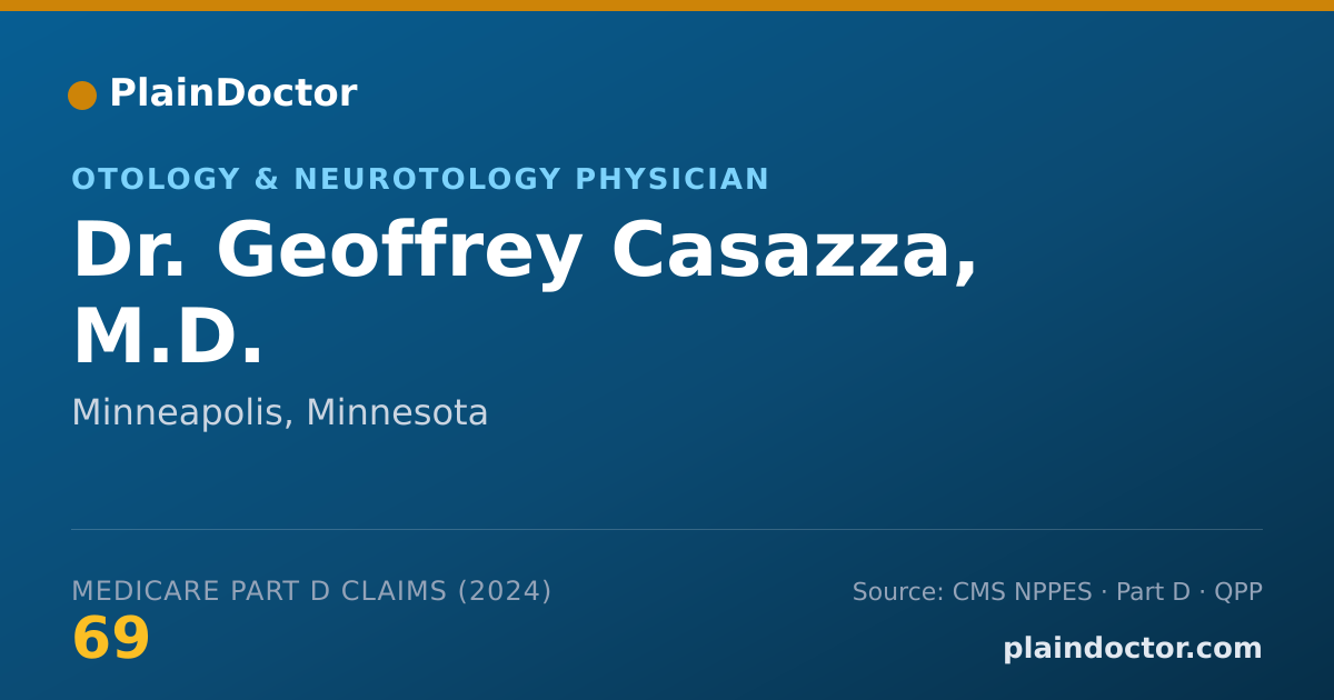 Shareable card for Geoffrey Casazza, M.D. - Otology & Neurotology Physician, Minneapolis, MN