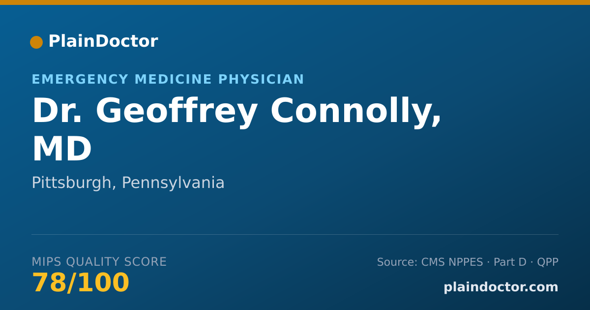 Shareable card for Geoffrey Connolly, MD - Emergency Medicine Physician, Pittsburgh, PA