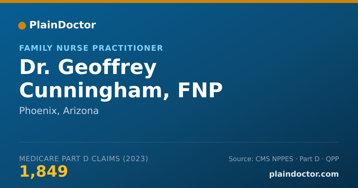 Shareable card for Geoffrey Cunningham, FNP - Family Nurse Practitioner, Phoenix, AZ