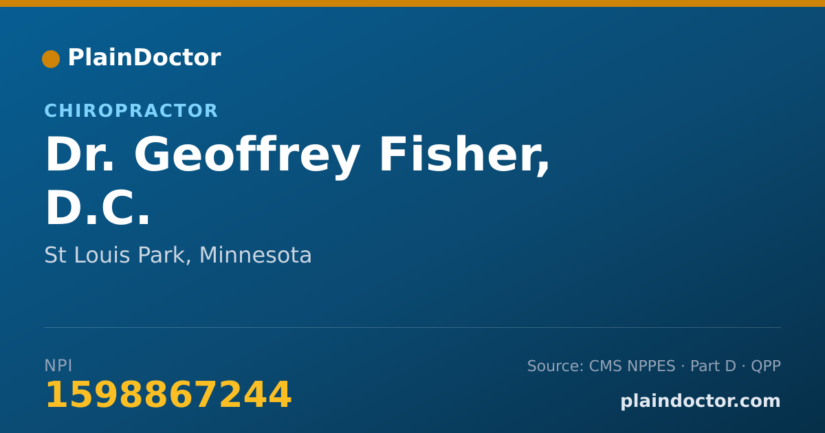 Shareable card for Geoffrey Fisher, D.C. - Chiropractor, St Louis Park, MN