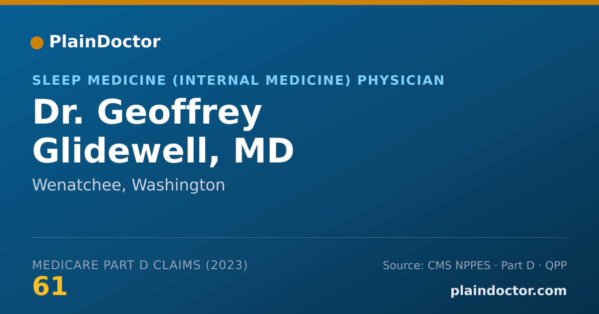 Shareable card for Geoffrey Glidewell, MD - Sleep Medicine (Internal Medicine) Physician, Wenatchee, WA