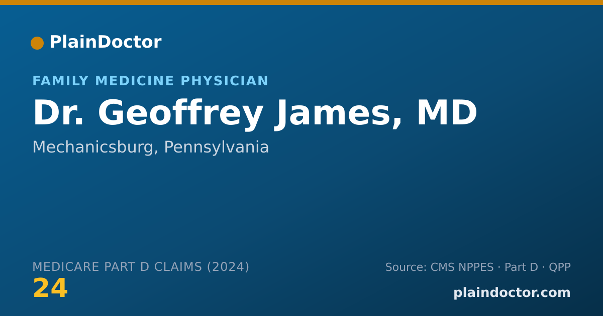 Shareable card for Geoffrey James, MD - Family Medicine Physician, Mechanicsburg, PA