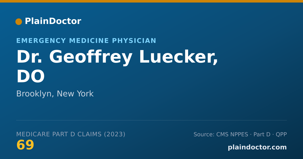 Shareable card for Geoffrey Luecker, DO - Emergency Medicine Physician, Brooklyn, NY