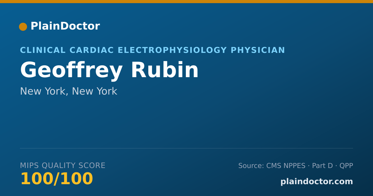 Shareable card for Geoffrey Rubin - Internal Medicine Physician, New York, NY