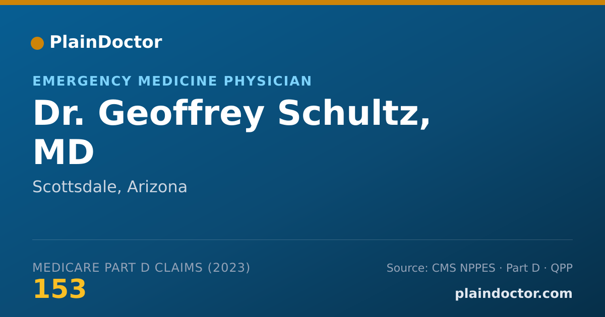 Shareable card for Geoffrey Schultz, MD - Emergency Medicine Physician, Scottsdale, AZ