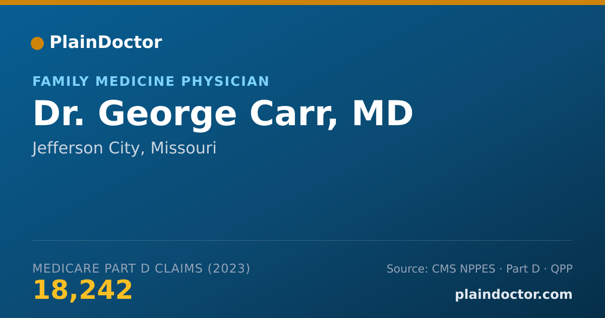 Shareable card for George Carr, MD - Family Medicine Physician, Jefferson City, MO
