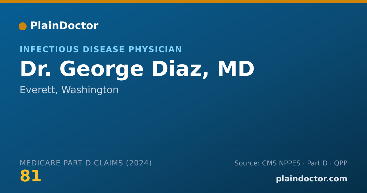 Shareable card for George Diaz, MD - Infectious Disease Physician, Everett, WA