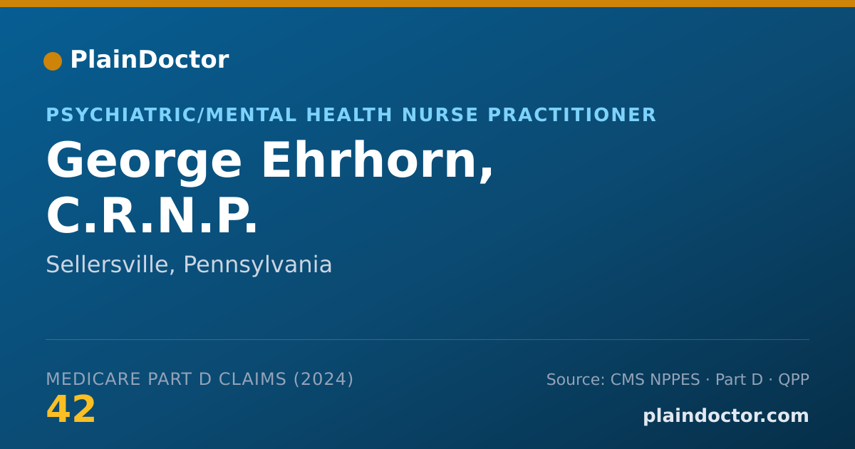 Shareable card for George Ehrhorn, C.R.N.P. - Psychiatric/Mental Health Registered Nurse, Sellersville, PA