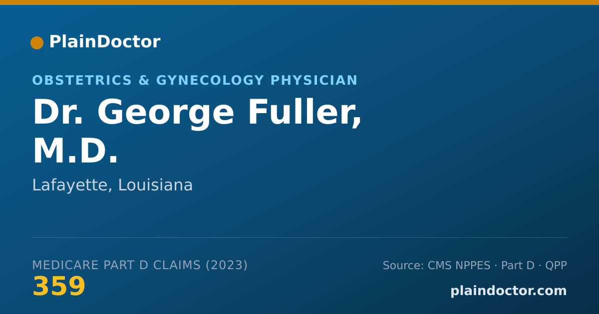 Shareable card for George Fuller, M.D. - Obstetrics & Gynecology Physician, Lafayette, LA