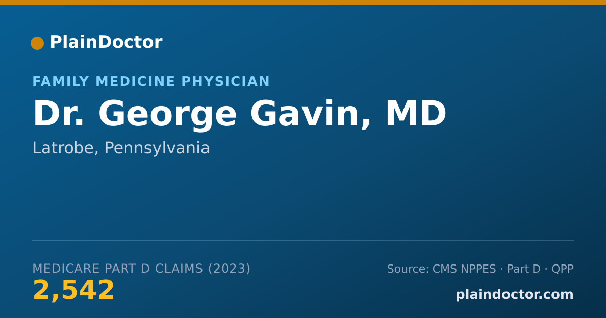 Shareable card for George Gavin, MD - Family Medicine Physician, Latrobe, PA