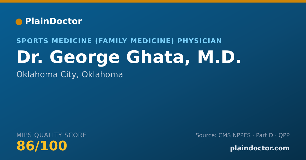 Shareable card for George Ghata, M.D. - Emergency Medicine Physician, Oklahoma City, OK