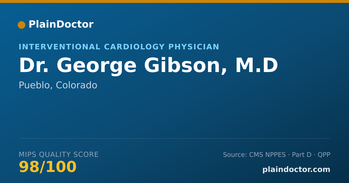 Shareable card for George Gibson, M.D - Cardiovascular Disease Physician, Pueblo, CO