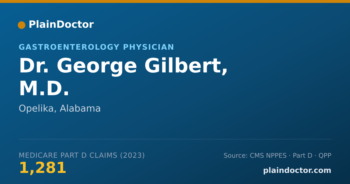 Shareable card for George Gilbert, M.D. - Gastroenterology Physician, Opelika, AL
