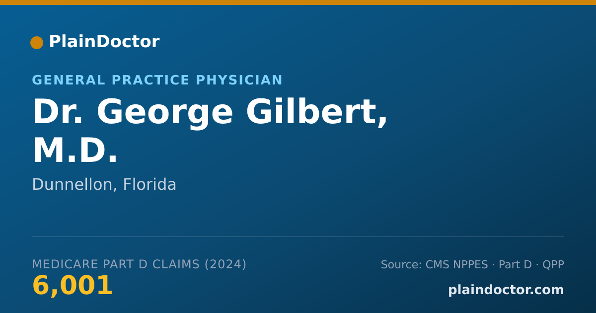 Shareable card for George Gilbert, M.D. - General Practice Physician, Dunnellon, FL