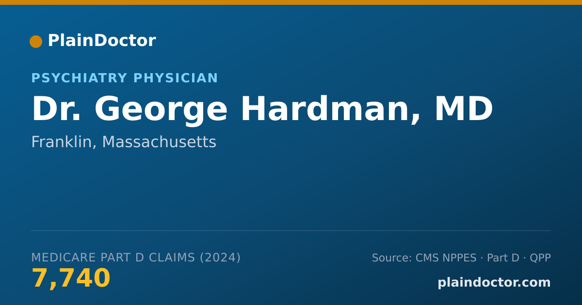Shareable card for George Hardman, MD - Psychiatry Physician, Franklin, MA