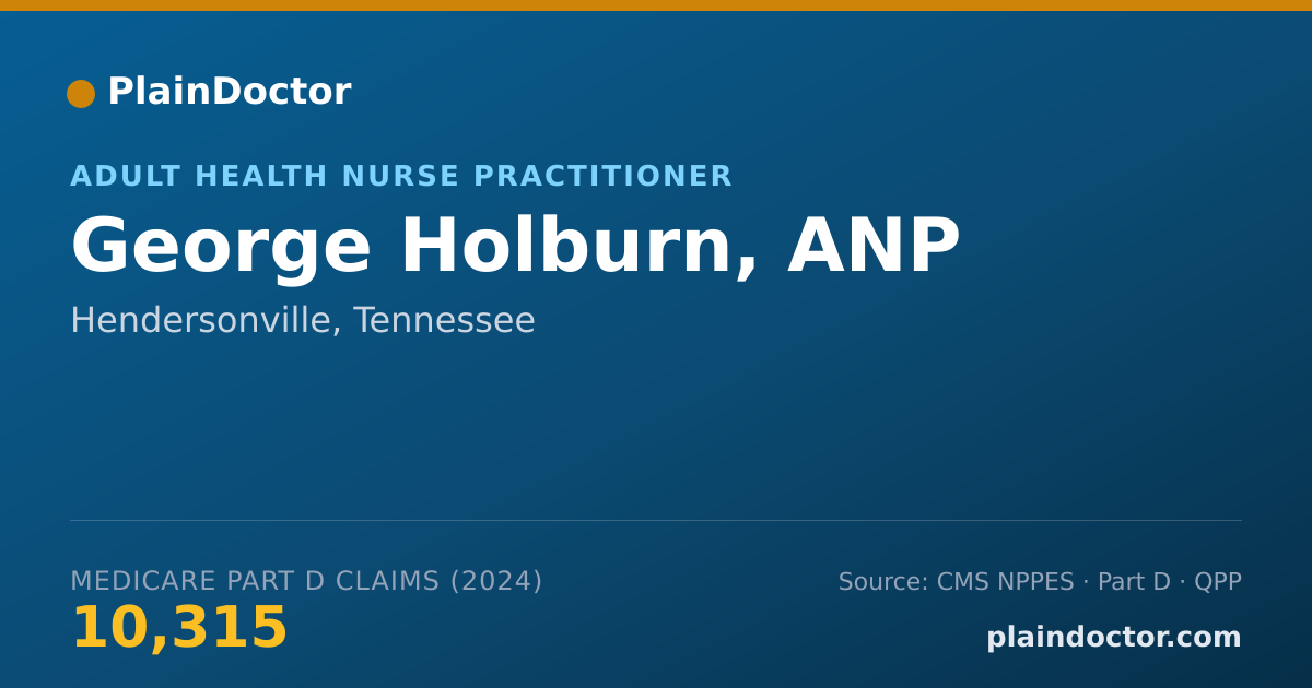 Shareable card for George Holburn, ANP - Adult Health Nurse Practitioner, Hendersonville, TN