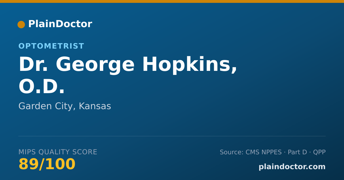 Shareable card for George Hopkins, O.D. - Optometrist, Garden City, KS