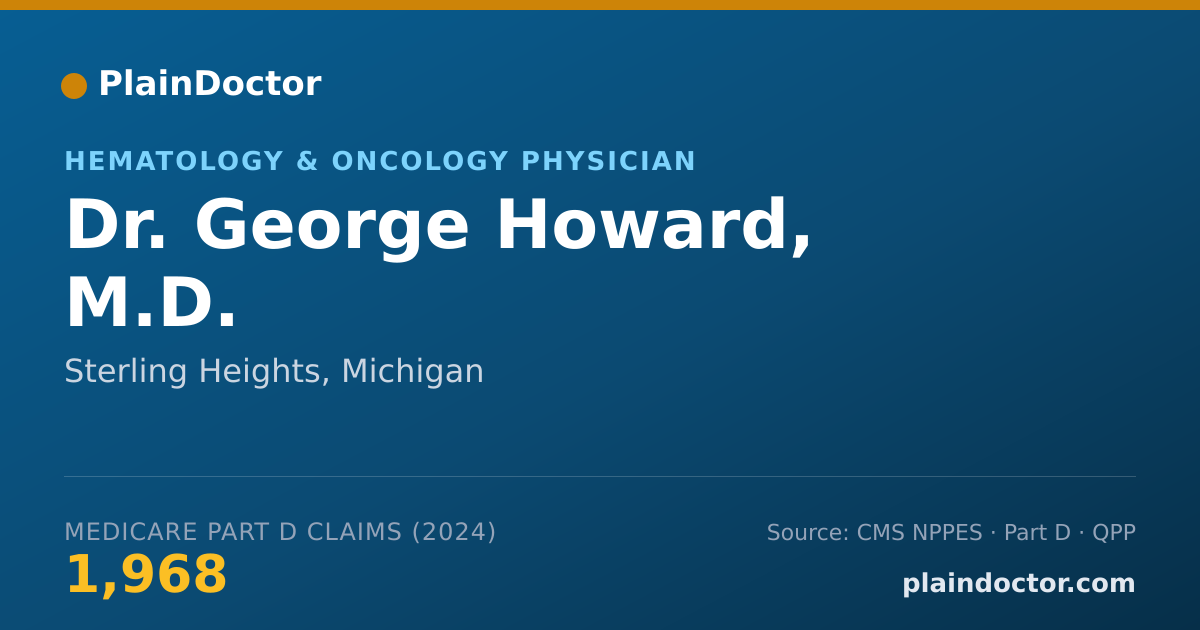 Shareable card for George Howard, M.D. - Hematology & Oncology Physician, Sterling Heights, MI
