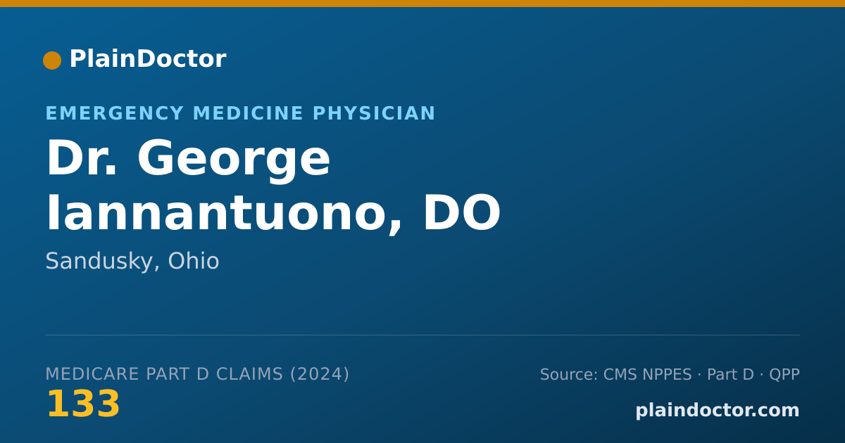 Shareable card for George Iannantuono, DO - Emergency Medicine Physician, Sandusky, OH
