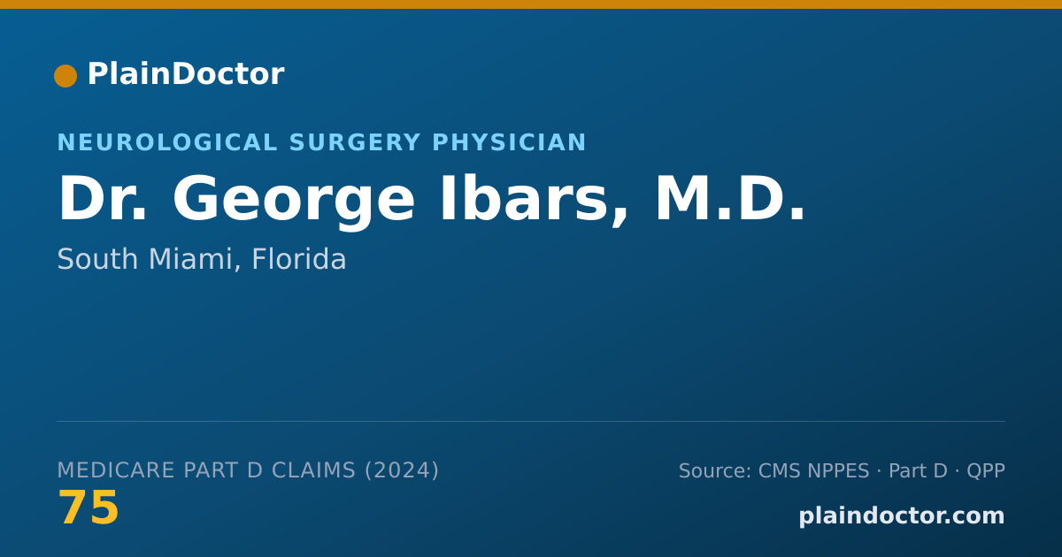 Shareable card for George Ibars, M.D. - Neurological Surgery Physician, South Miami, FL