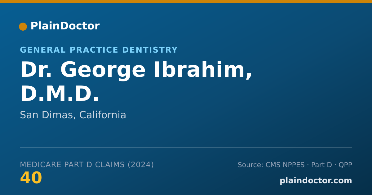 Shareable card for George Ibrahim, D.M.D. - Dentist, San Dimas, CA