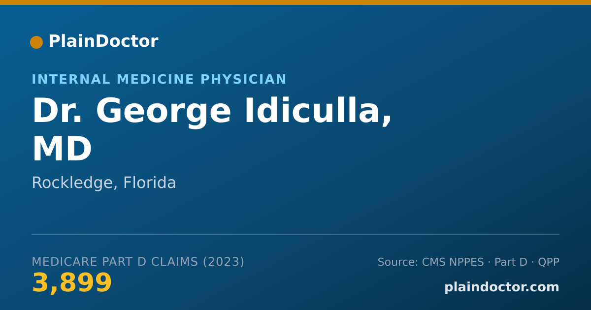 Shareable card for George Idiculla, MD - Internal Medicine Physician, Rockledge, FL