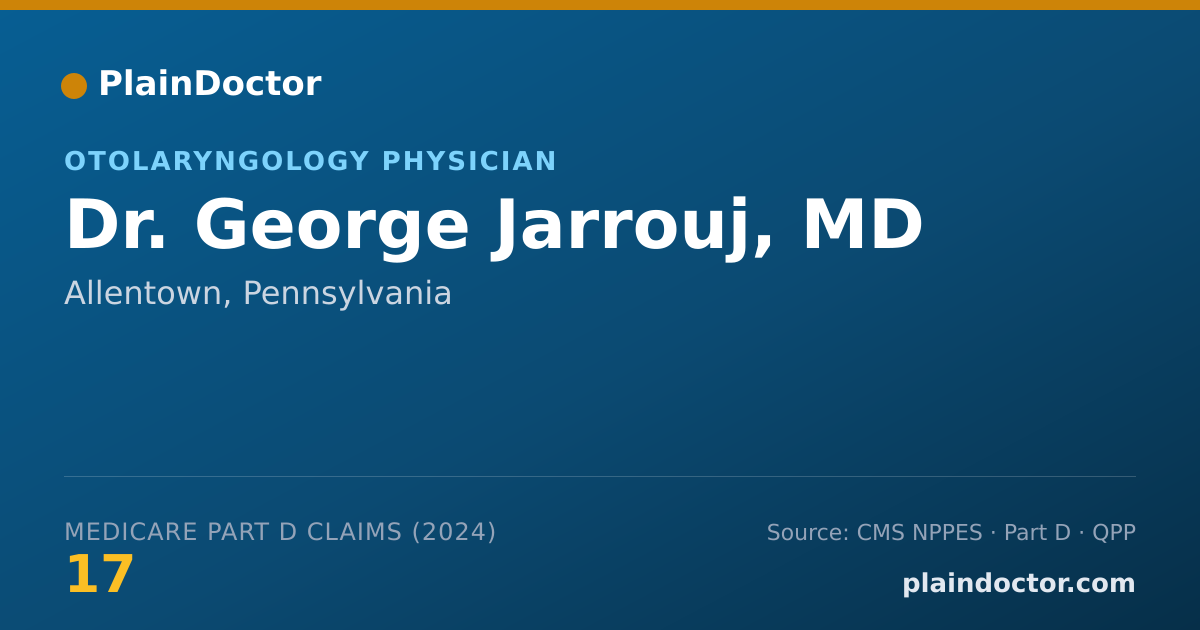 Shareable card for George Jarrouj, MD - Surgery Physician, Allentown, PA