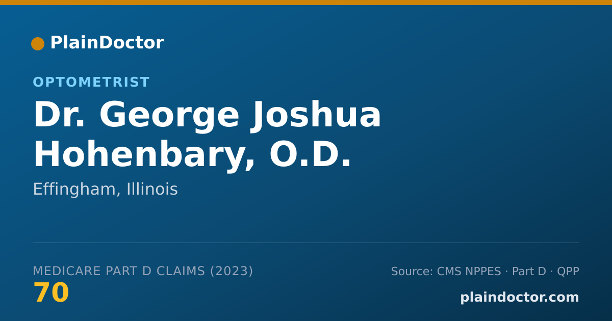 Shareable card for George Joshua Hohenbary, O.D. - Optometrist, Effingham, IL