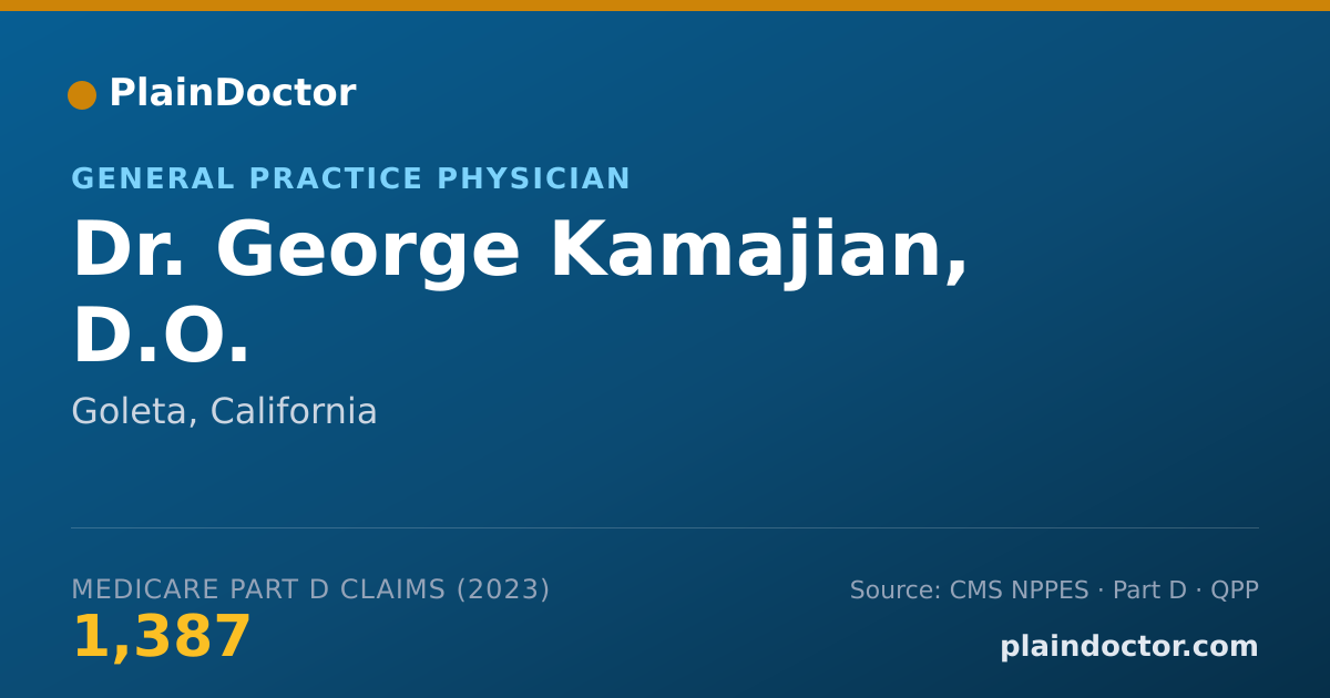 Shareable card for George Kamajian, D.O. - General Practice Physician, Goleta, CA