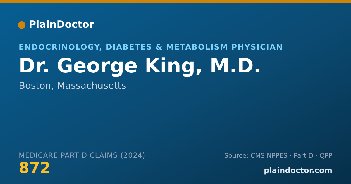 Shareable card for George King, M.D. - Endocrinology, Diabetes & Metabolism Physician, Boston, MA