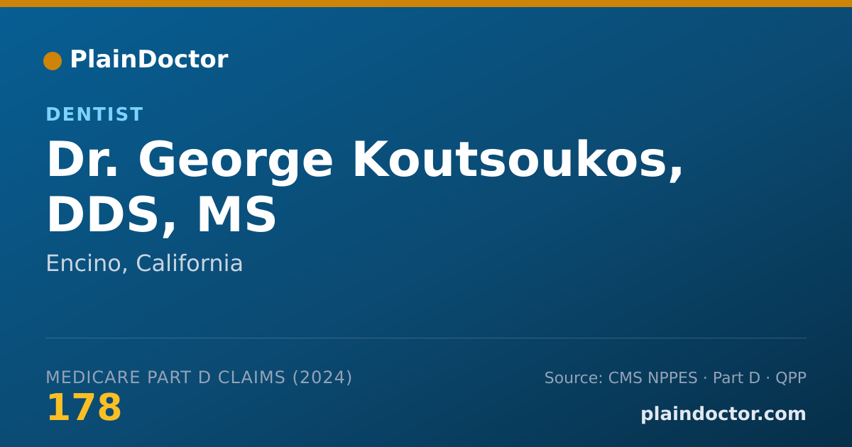 Shareable card for George Koutsoukos, DDS, MS - Dentist, Encino, CA