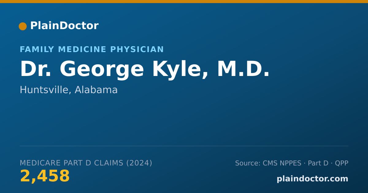 Shareable card for George Kyle, M.D. - Family Medicine Physician, Huntsville, AL