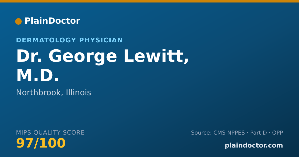 Shareable card for George Lewitt, M.D. - Dermatology Physician, Northbrook, IL