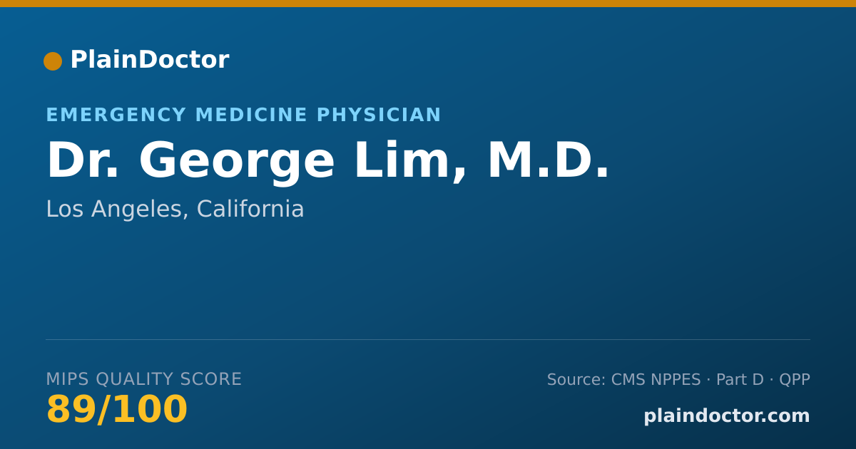 Shareable card for George Lim, M.D. - Critical Care Medicine (Internal Medicine) Physician, Los Angeles, CA