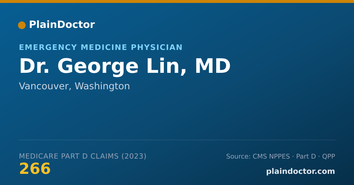 Shareable card for George Lin, MD - Emergency Medicine Physician, Vancouver, WA