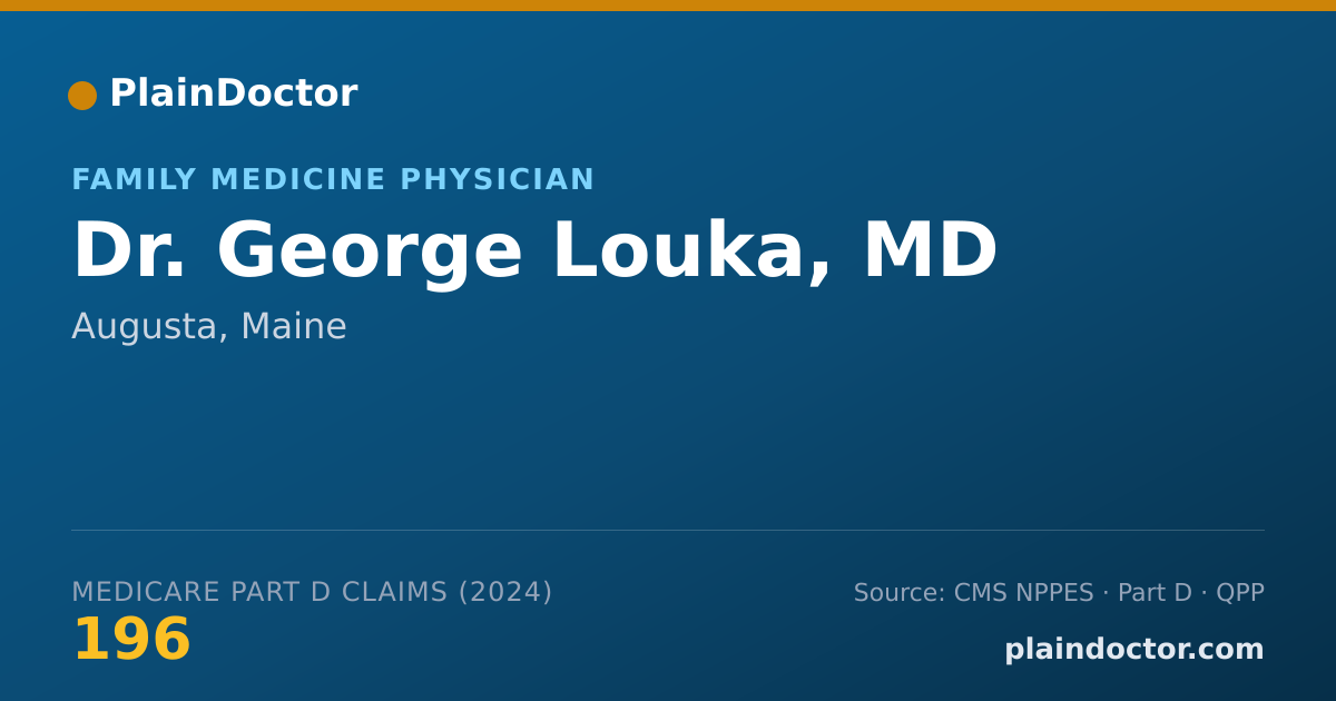 Shareable card for George Louka, MD - Family Medicine Physician, Augusta, ME