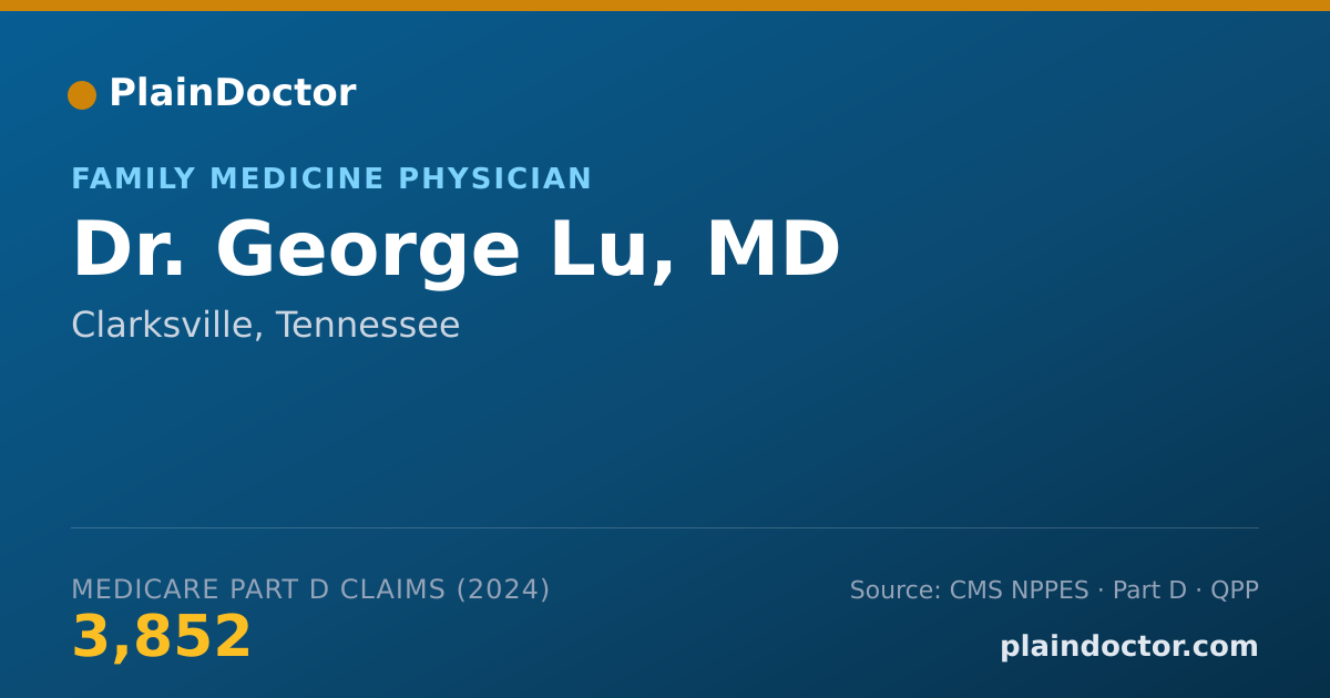 Shareable card for George Lu, MD - Family Medicine Physician, Clarksville, TN