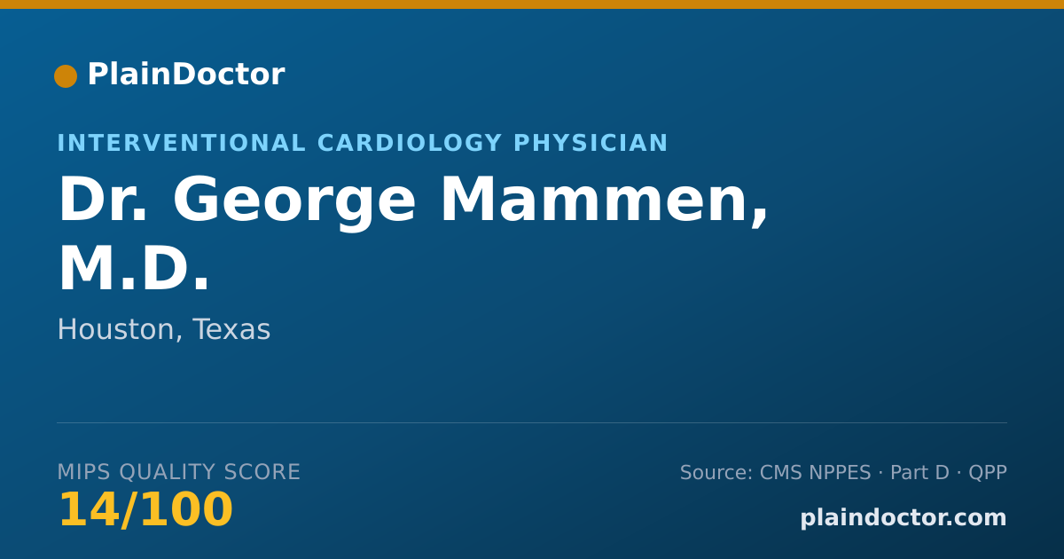 Shareable card for George Mammen, M.D. - Cardiovascular Disease Physician, Houston, TX