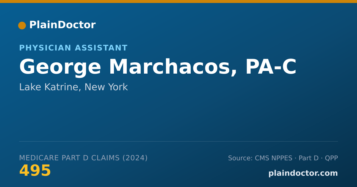 Shareable card for George Marchacos, PA-C - Physician Assistant, Lake Katrine, NY