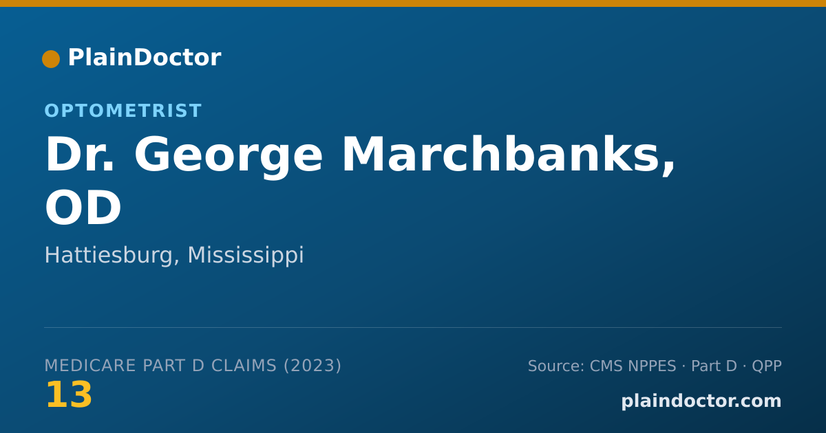 Shareable card for George Marchbanks, OD - Optometrist, Hattiesburg, MS