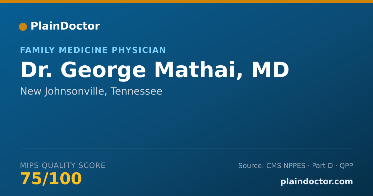 Shareable card for George Mathai, MD - Family Medicine Physician, New Johnsonville, TN