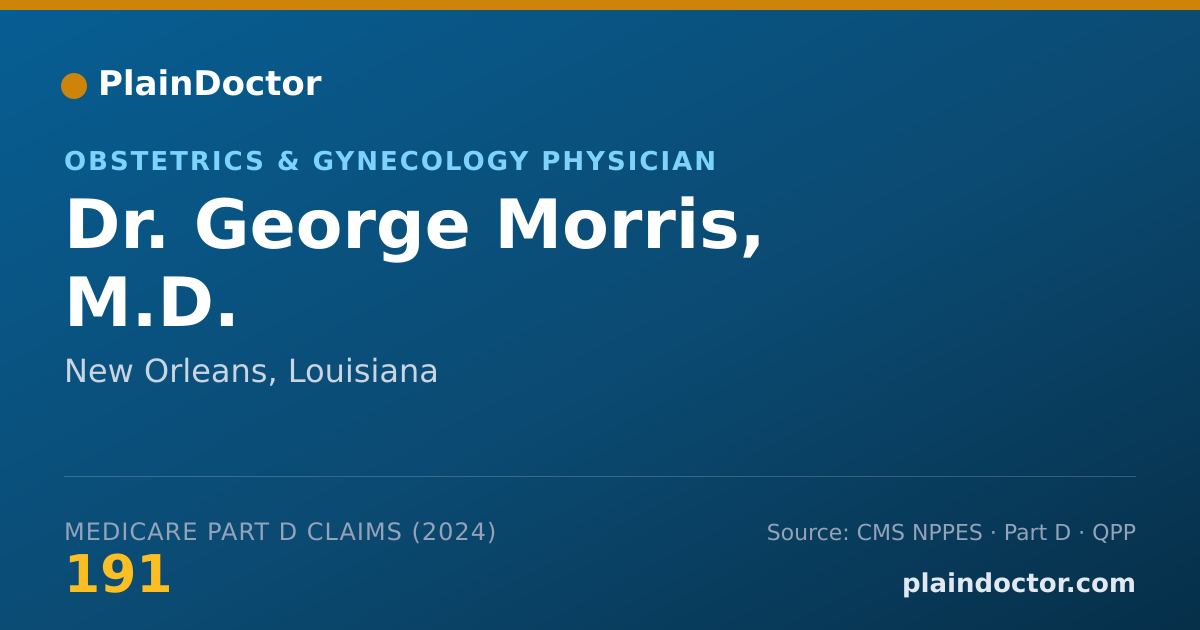 Shareable card for George Morris, M.D. - Obstetrics & Gynecology Physician, New Orleans, LA