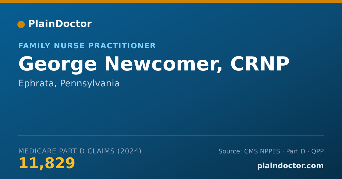 Shareable card for George Newcomer, CRNP - Family Nurse Practitioner, Ephrata, PA