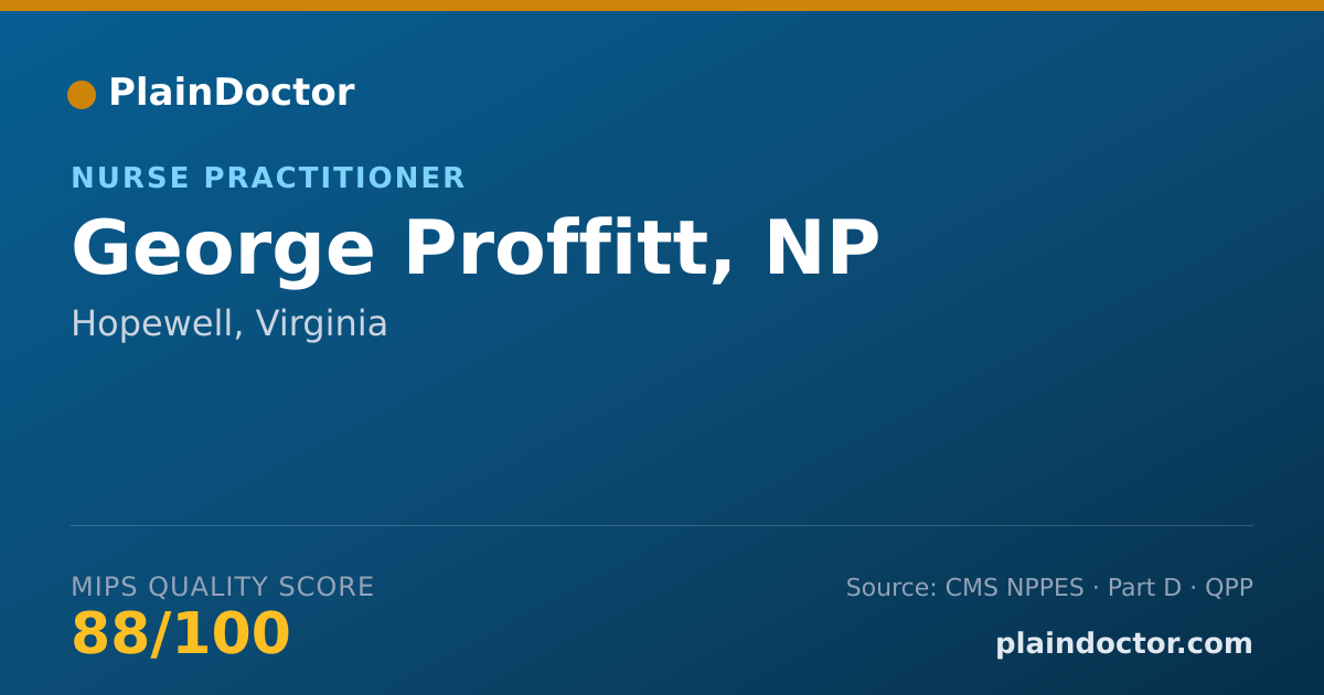 Shareable card for George Proffitt, NP - Family Nurse Practitioner, Hopewell, VA
