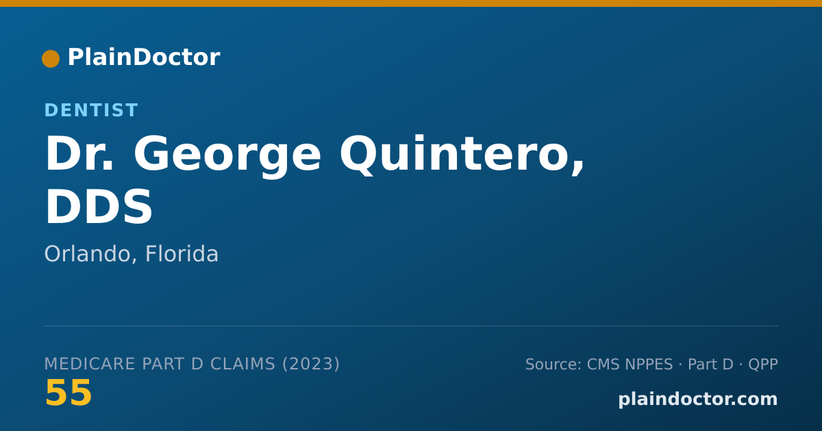 Shareable card for George Quintero, DDS - Dentist, Orlando, FL
