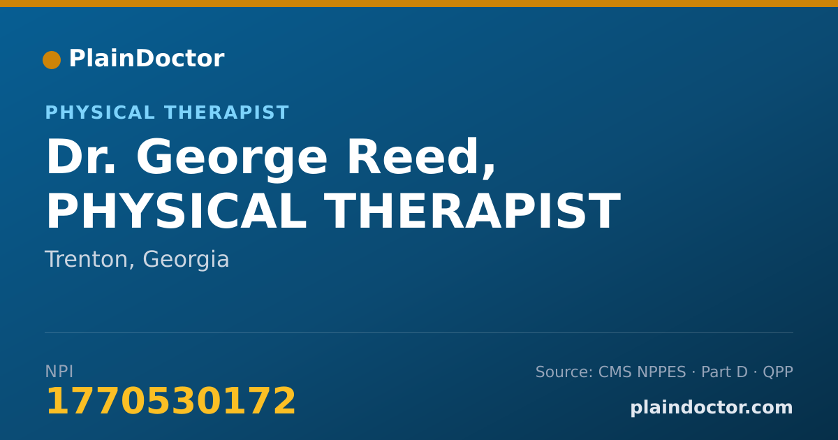 Shareable card for George Reed, PHYSICAL THERAPIST - Physical Therapist, Trenton, GA