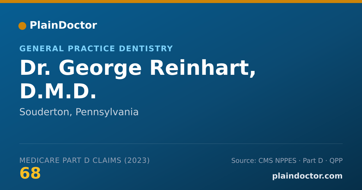 Shareable card for George Reinhart, D.M.D. - General Practice Dentistry, Souderton, PA