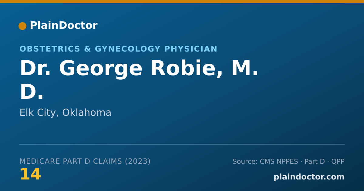 Shareable card for George Robie, M. D. - Obstetrics & Gynecology Physician, Elk City, OK