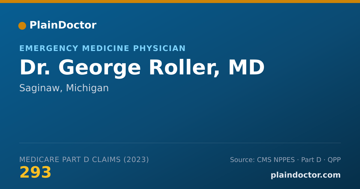 Shareable card for George Roller, MD - Emergency Medicine Physician, Saginaw, MI